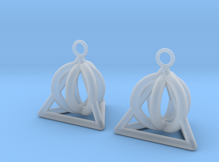 Pyramid triangle earrings serie 3 type 2 3d printed