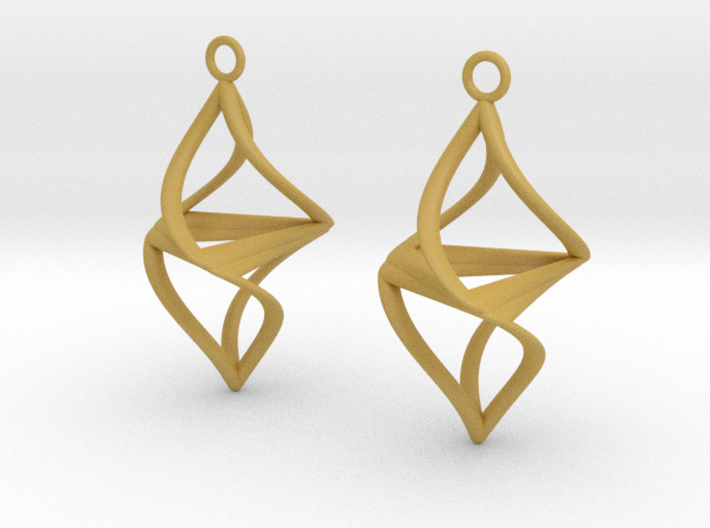 Twister earrings 3d printed