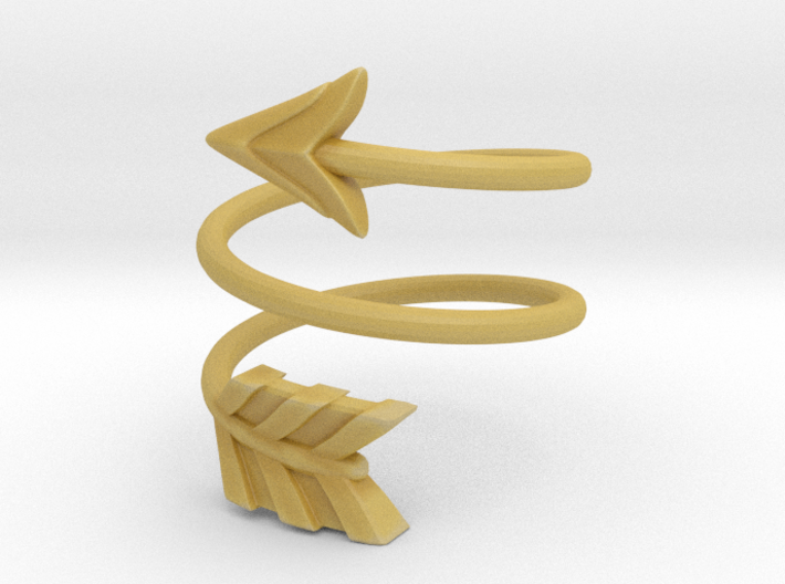 Spiral Arrow Ring - 17.35mm - US Size 7 3d printed