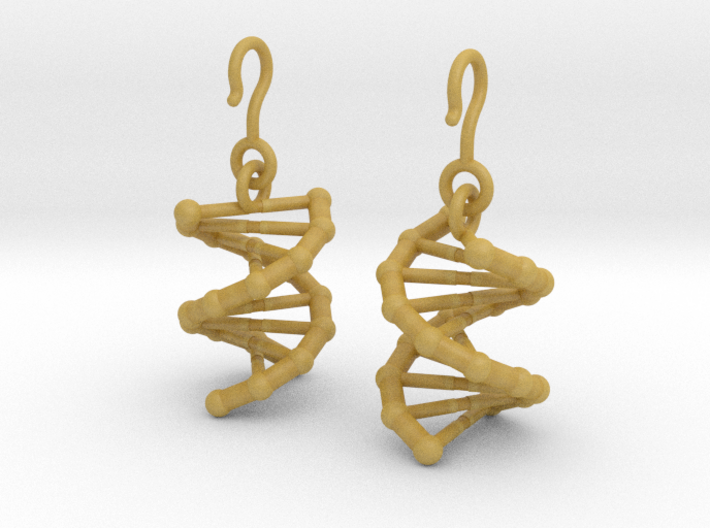 DNA Earrings 3d printed