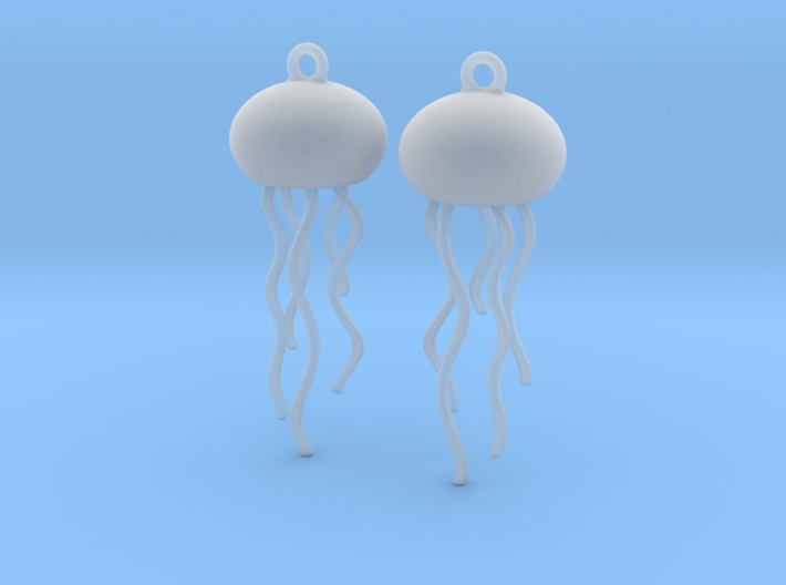 Jellyfish Earrings 3d printed