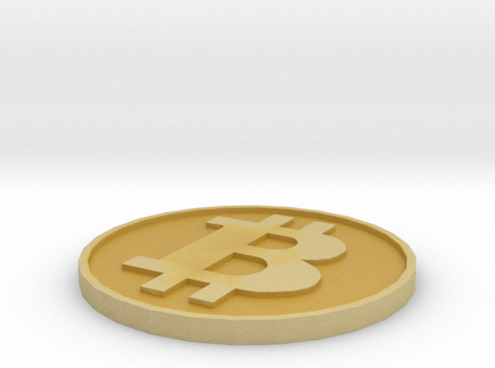 Fake Bitcoin Piece 3d printed