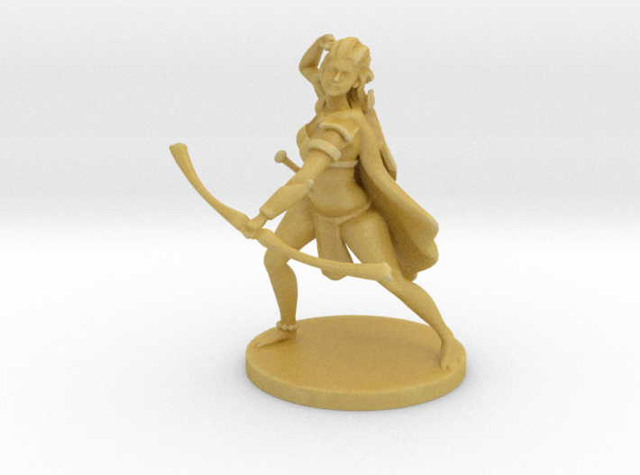 Pathfinder / D&amp;D Female Forest Elf Ranger 3d printed