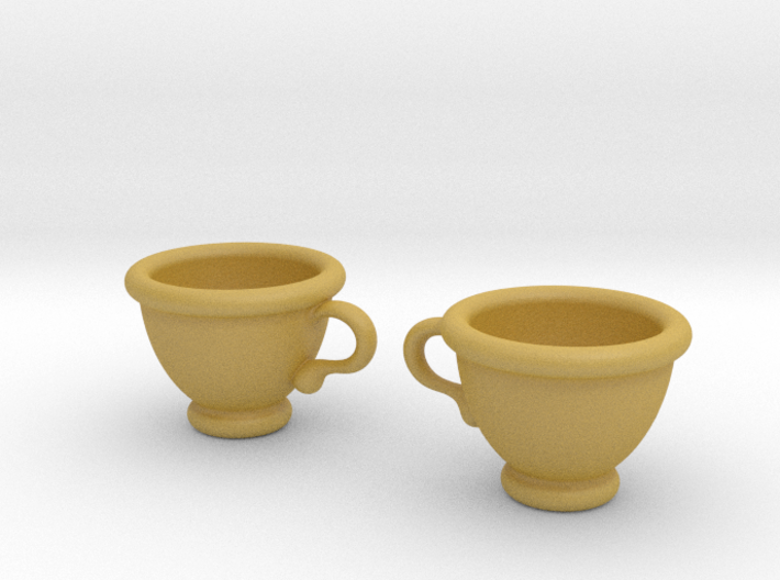 Coffee Cups Earrings 3d printed