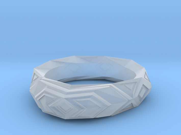 Fractal polygon ring (size 8.5 default) 3d printed