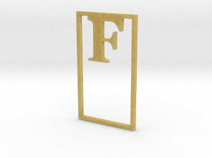 Bookmark Monogram. Initial / Letter F 3d printed