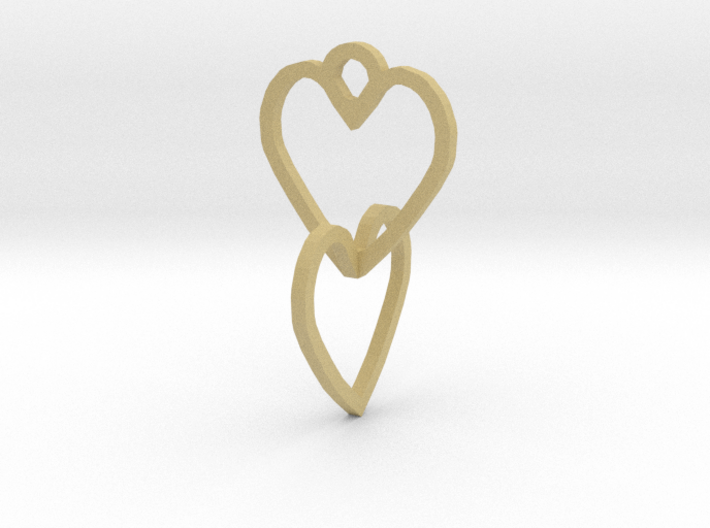 Connected heart of the ring 3d printed