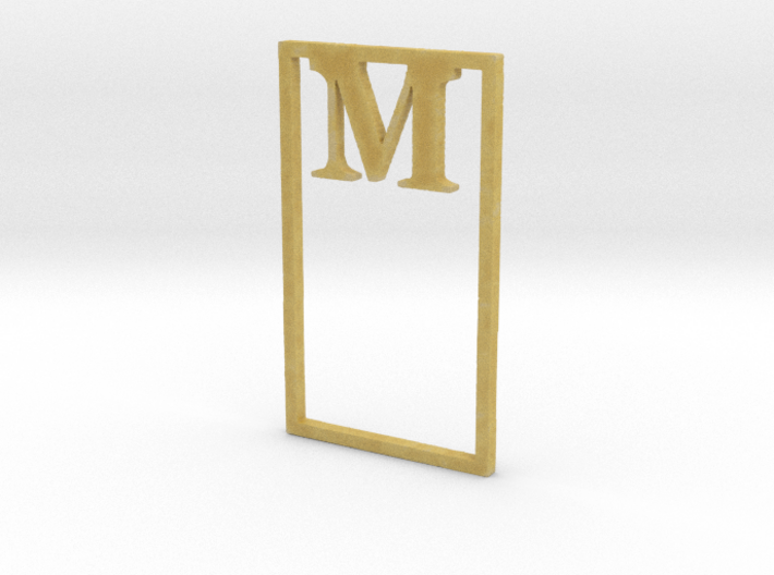 Bookmark Monogram. Initial / Letter M 3d printed