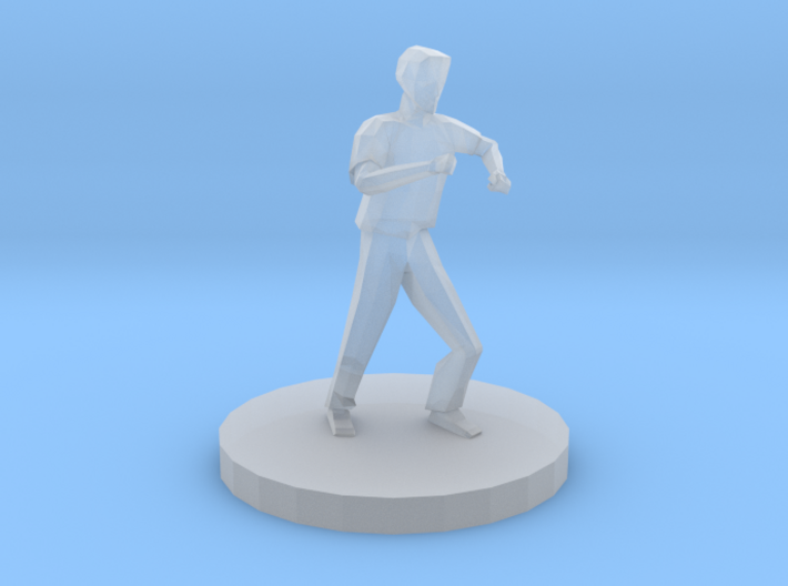 Man in Defensive Stance 3d printed