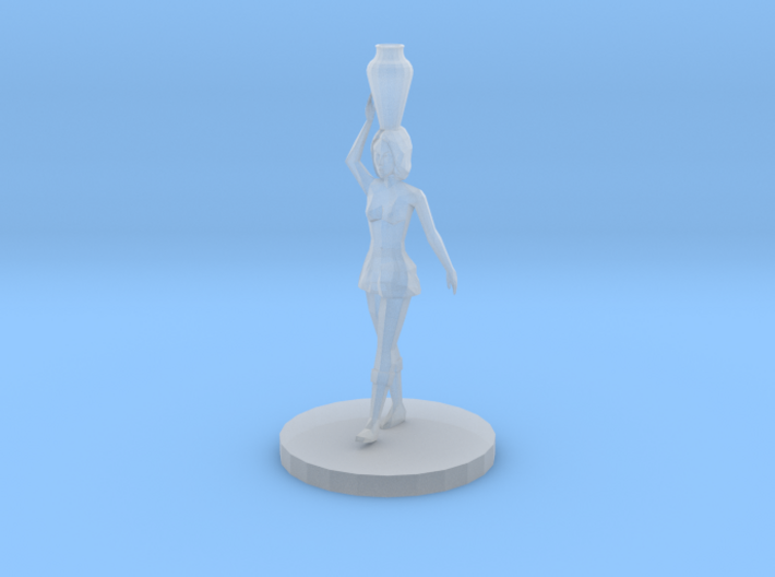 Woman with Vase on Her Head (28mm Scale Miniature) 3d printed