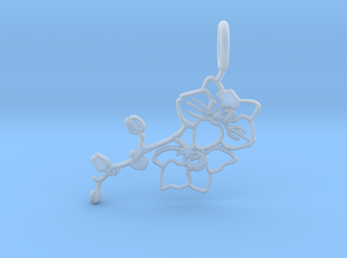 Orchid Pendant 3d printed