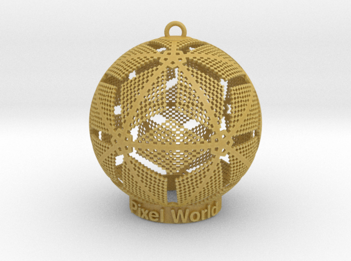 Pixel World Ornament for lighting days 3d printed