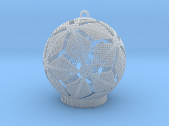 Pixel World Ornament for lighting days 3d printed