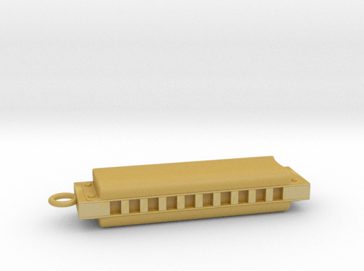 Harmonica Pendant - Plastic - Custom text 3d printed
