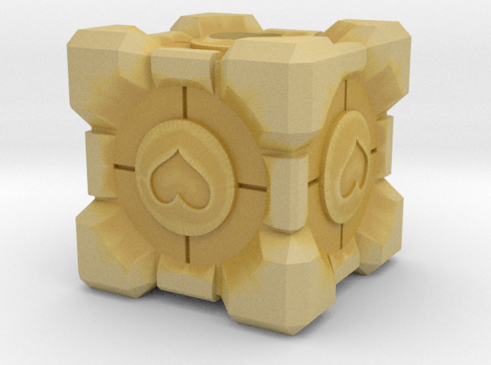 Companion Cube Lanyard Bead 3d printed