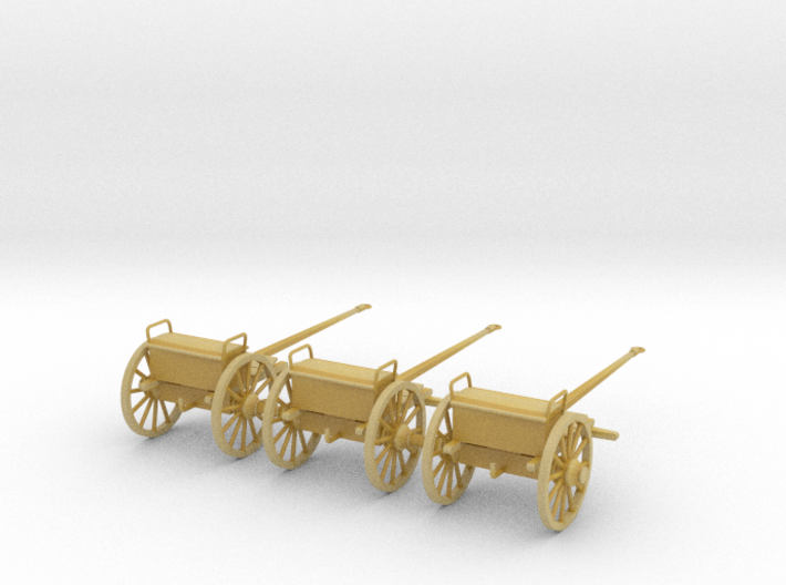 HO Cannon Limber 3 Pack 3d printed 