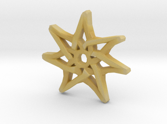 7-Pointed Knotwork Faery Star 3d printed