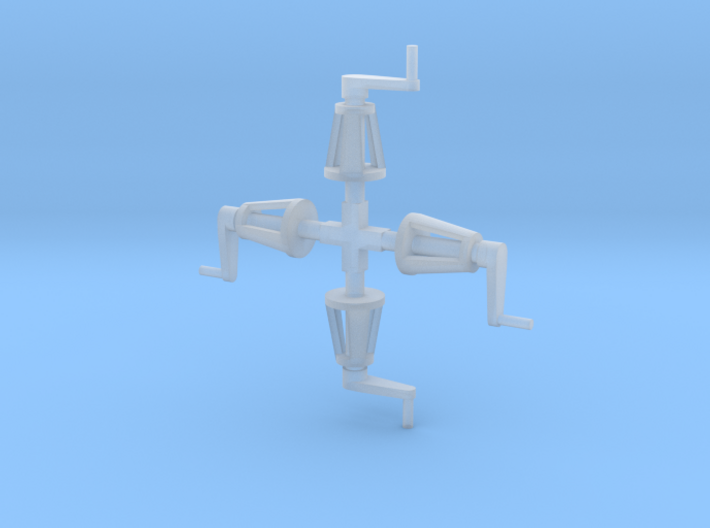 MR Water Column Control Valve (x4) 4mm Scale 3d printed