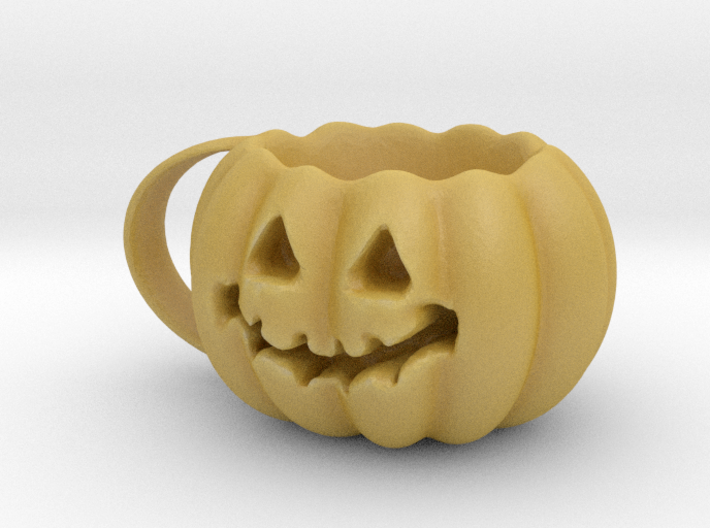 Finished Pumpkin Mug 3d printed