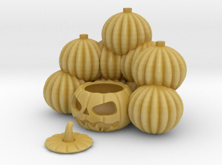 Pile Of Pumpkins Jackolantern 3d printed