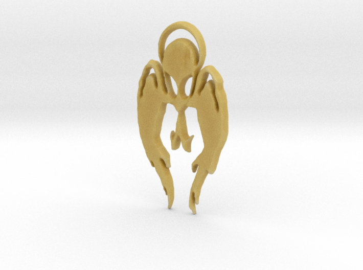 Angels are the aliens earring 3d printed 