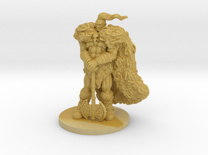 Raven Barbarian Miniature 3d printed