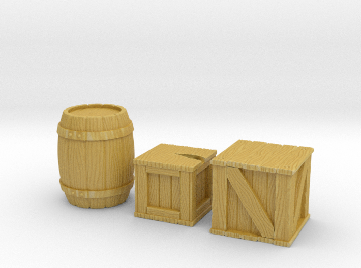 Miniature Crates 3d printed 