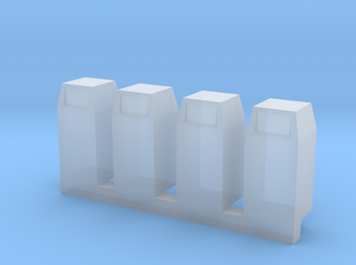 HO Scale Urban / Park Trash Cans- set of 4 3d printed