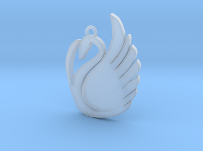 Swan Pendant  3d printed 