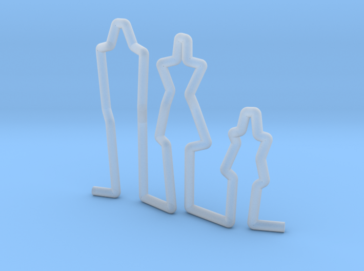 Family Couple + Daughter scale 1-100 3d printed