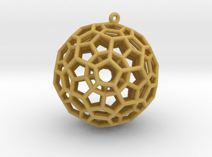 4-Dimensional Dodecahedron pendant 3d printed