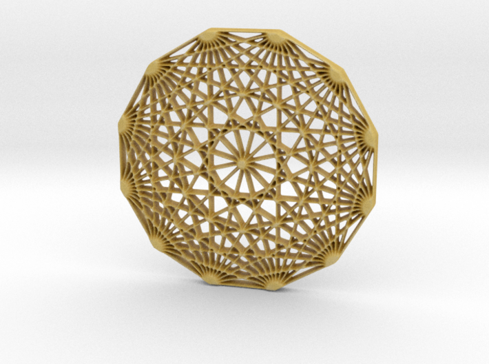 Abstract Geometric Polygon Pendant Charm 3d printed