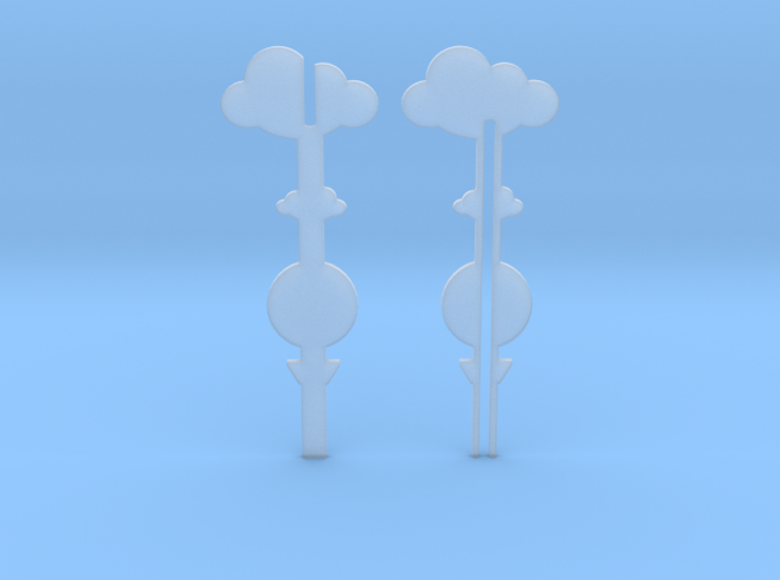 Cake Topper - Clouds &amp; Balloon #3 3d printed