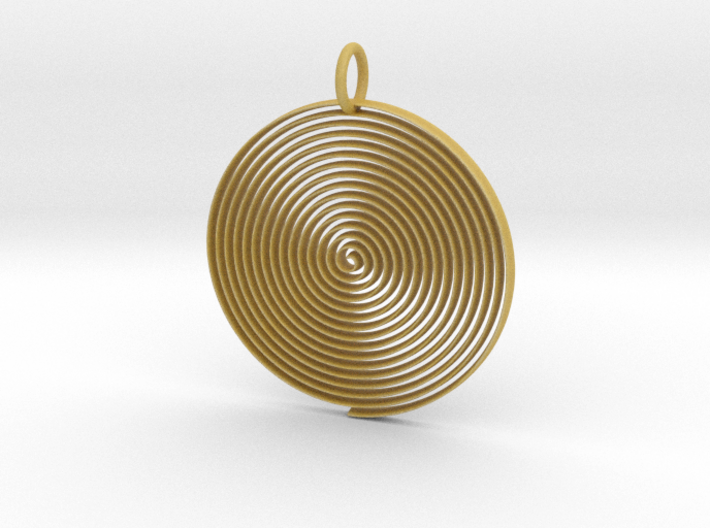 Minimalist Spiral Pendant 3d printed