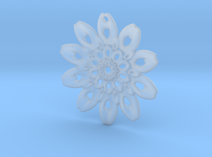 Fractal Flower Pendant III 3d printed 