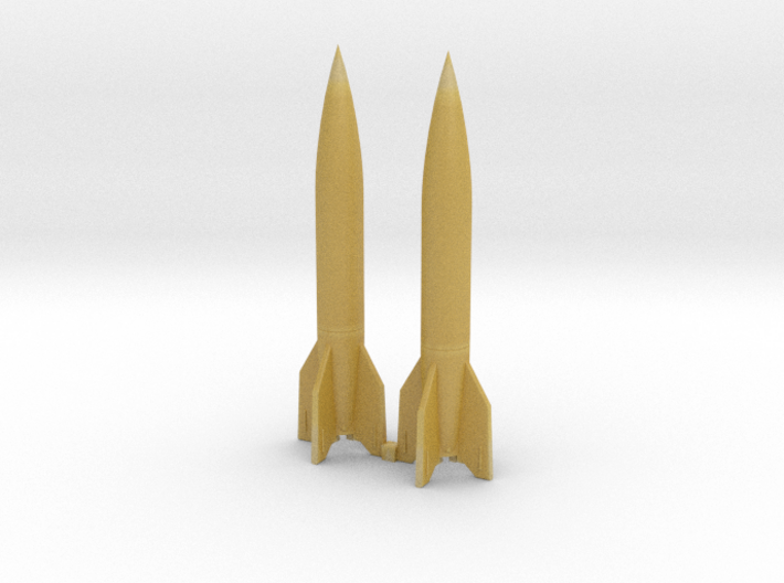 V-2 1/700 scale (two rockets) - sprue 3d printed 