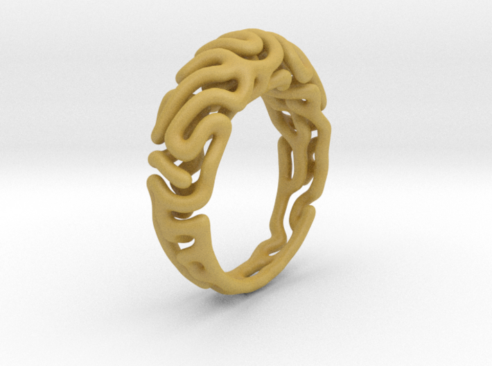 Reaction Diffusion Ring 5, Size 60 3d printed