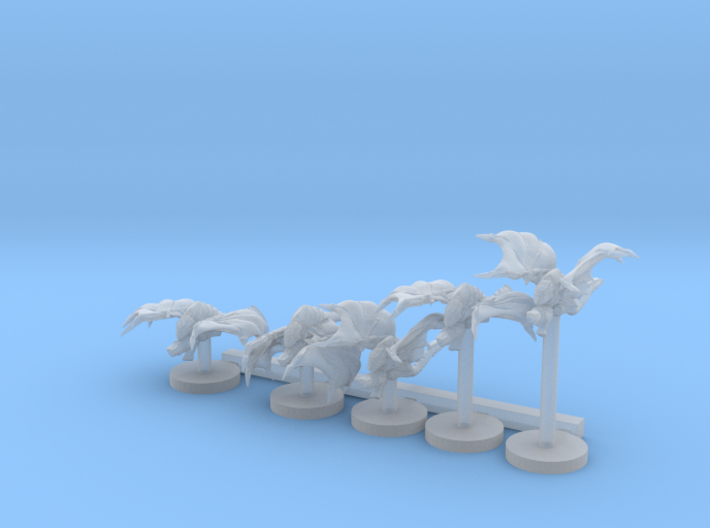 Alien Bug Bats (for 8mm scale) 3d printed