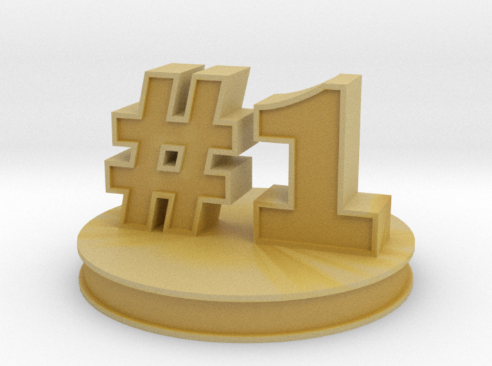 number 1 ( #1 ) miniature 3d printed