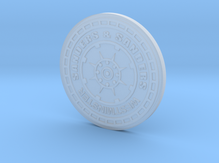 1:9 Scale Sanders Manhole Cover 3d printed
