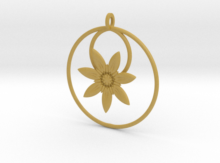 YyFlower Pendant 3d printed