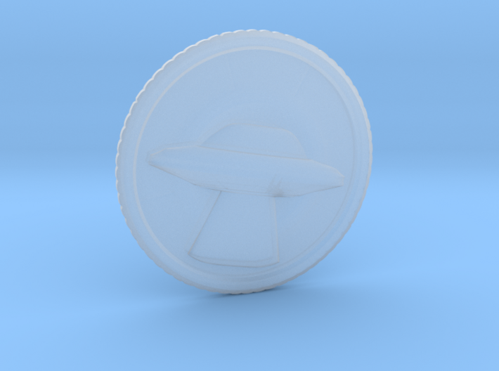 Invasion coin (1.4&quot;) 3d printed