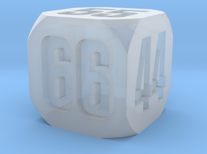 12mm transparent dice 3d printed
