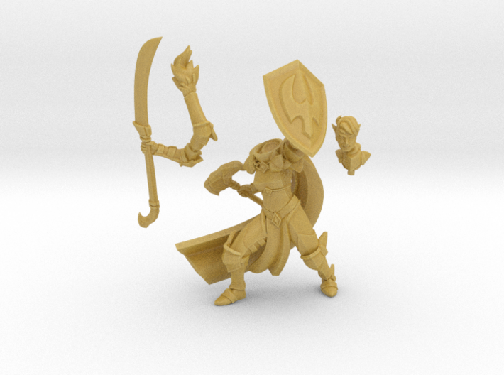Elf Eldritch Knight (Modular) 3d printed