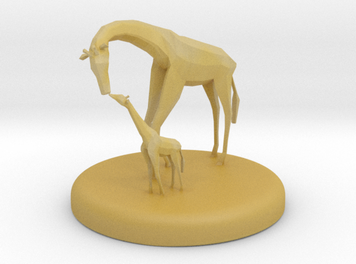 Giraffe Mother and Child 3d printed