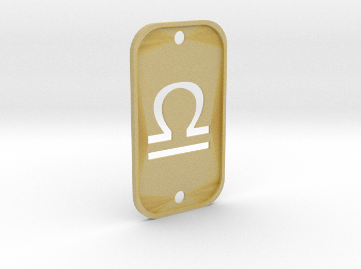 Libra (The Scales) DogTag V2 3d printed