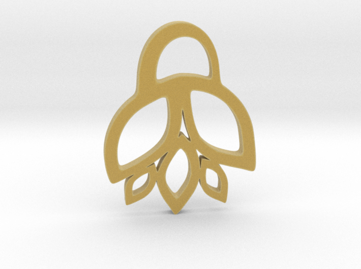Lily Pendant 3d printed