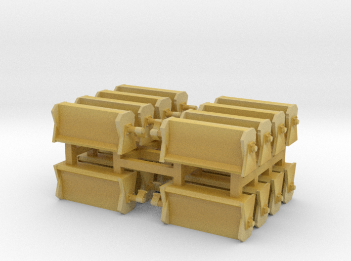N scale ballast gates Miner type long 4 cars 3d printed