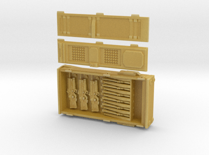 SciFi weapon locker with pulse rifles and other gu 3d printed 