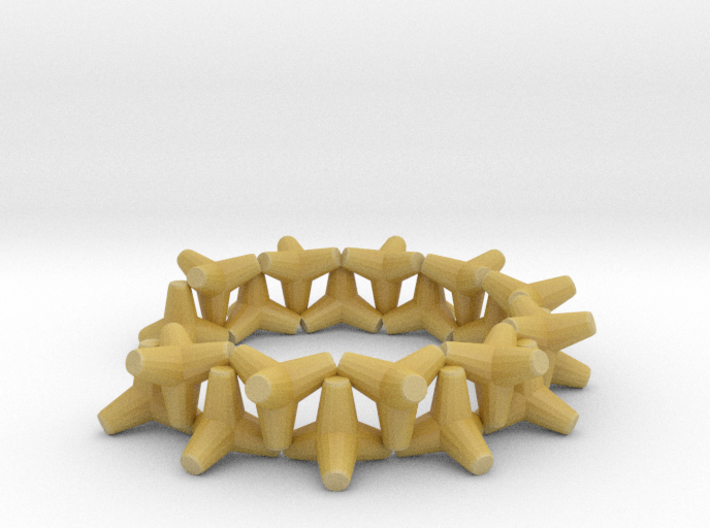 tetrapod cuff bracelet 3d printed